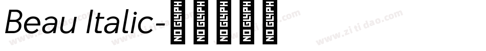 Beau Italic字体转换